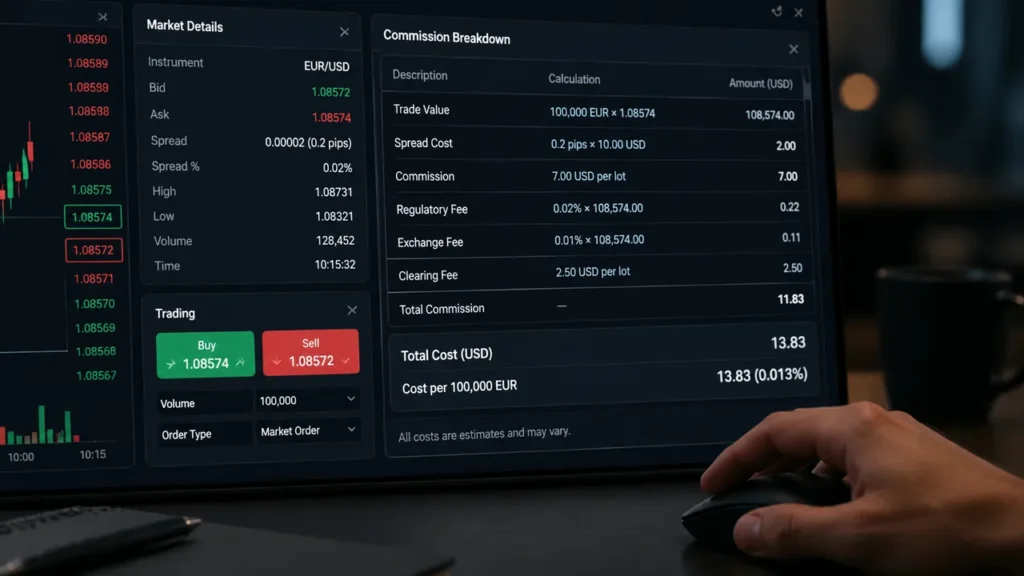 Spreads and commissions: how broker costs affect your trading returns